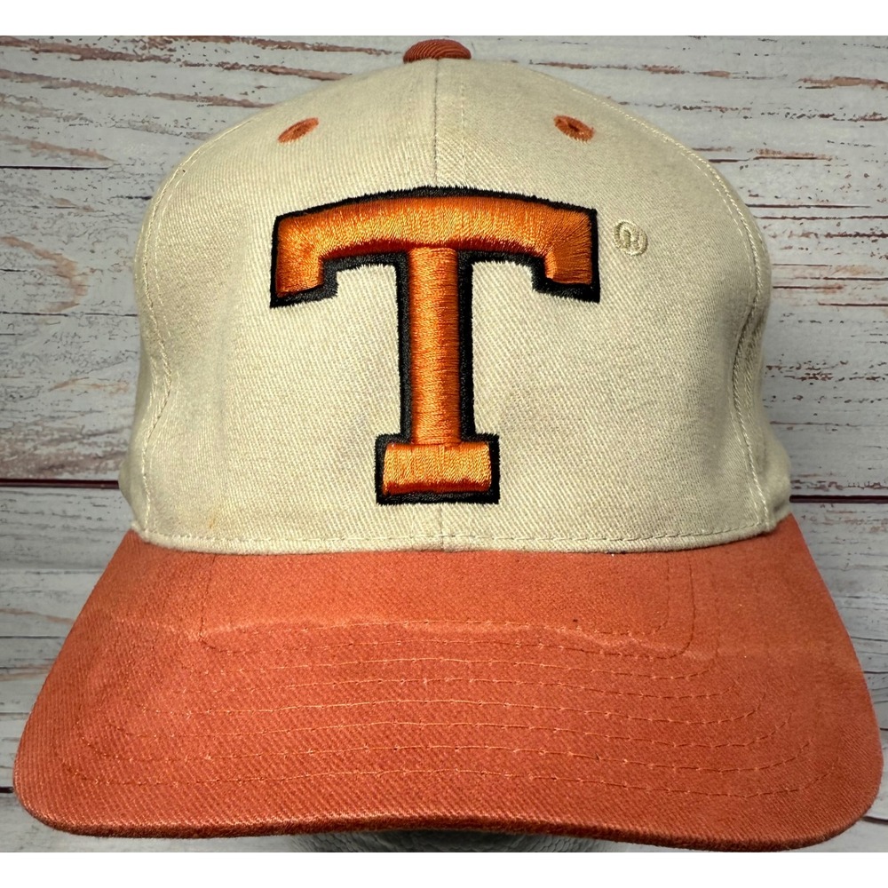 Vintage Texas Longhorns Hat Headmaster Captains Collection Tan Orange Adjustable